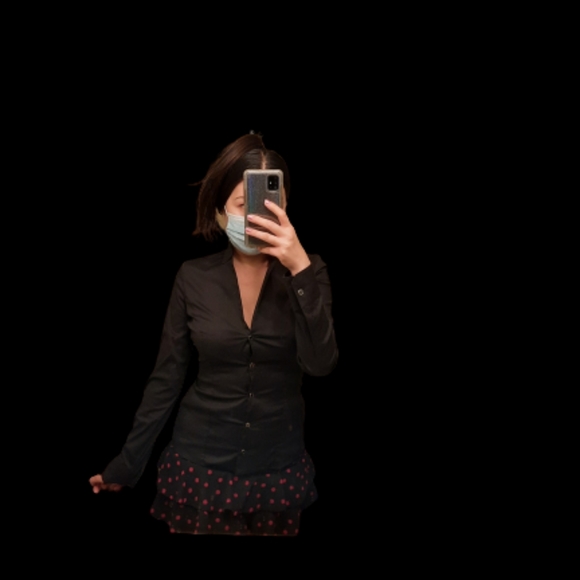 Gucci woman's black button down sz 40 or Small - Picture 7 of 7